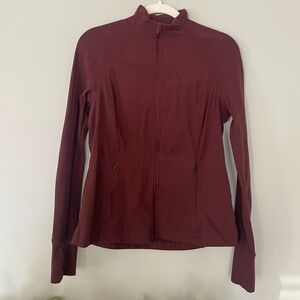 Burgundy fitness jacket
